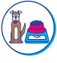 Picto chien croquette