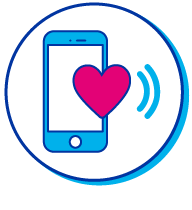 t&eacute;l&eacute;phone avec un c&oelig;ur