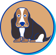 Picto chien basset hound