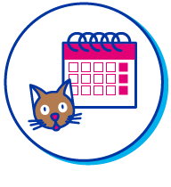 Picto chat calendrier