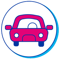Pictogramme d'une voiture vue de face