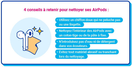 Visuel : nettoyer airpods