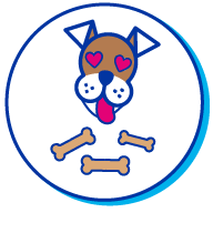 Picto chien friandises