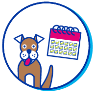 Picto chien calendrier