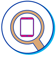 Picto tablette loupe