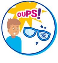 Picto enfant lunettes cass&eacute;es