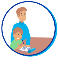 Picto parent enfant devoir