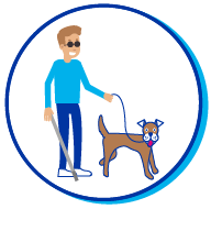 Picto chien d'aveugle