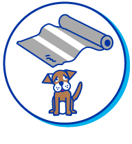 Picto chien papier aluminium