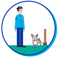 Picto abandon chien police