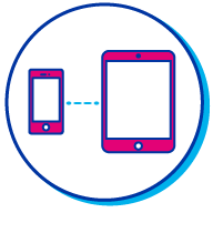 Picto smartphones connect&eacute;s