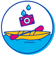 Picot appareil photo sur un kayak