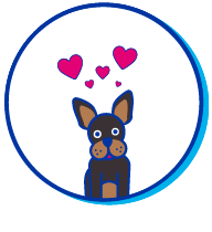 Picto chien amoureux