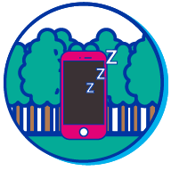 Picto smartphone foret