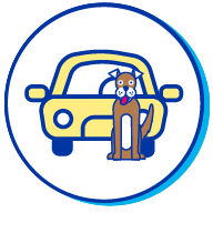 Picto voiture chien