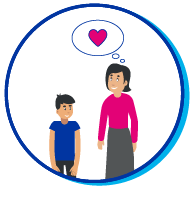Picto parent enfant c&oelig;ur