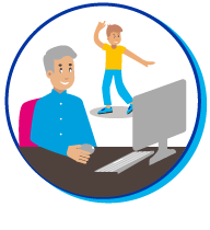 Picto parent t&eacute;l&eacute;travail