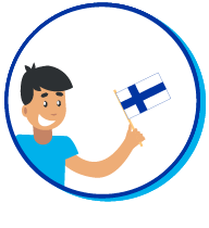 Picto enfant drapeau Finlande