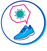 Picto chaussure virus