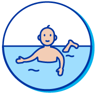 Picto b&eacute;b&eacute; nageur