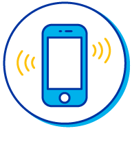 Picto téléphone et ondes