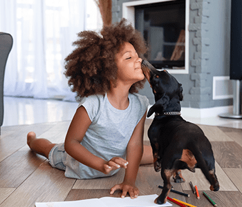 Chien et enfant