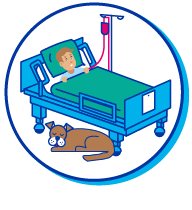 Picto enfant h&ocirc;pital chien