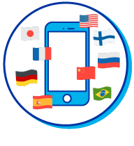 Picto smartphone drapeaux