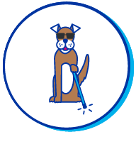 Picto chien aveugle