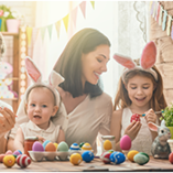 famille qui fête pâques
