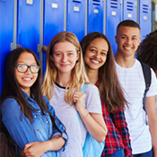 groupe d'étudiants au collège lycée