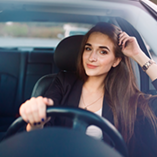 femme au volant