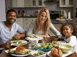 famille a table