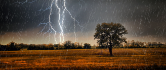 Orage à la campagne