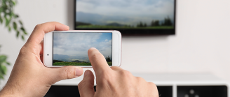 Téléphone connecté à la télévision