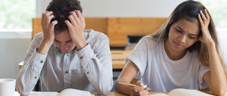 &eacute;tudiants stress&eacute;s par les &eacute;tudes