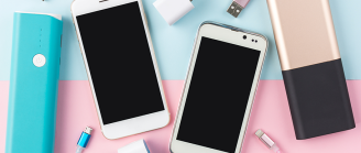 smartphone et des accessoires