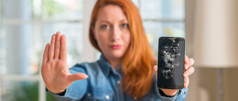 Smartphone cassé