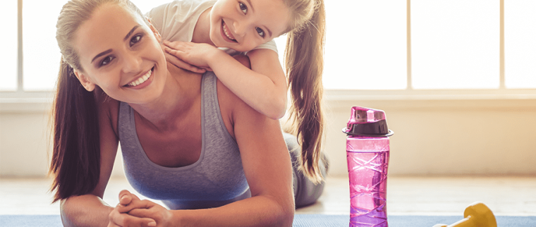 Sport &agrave; la maison avec les enfants