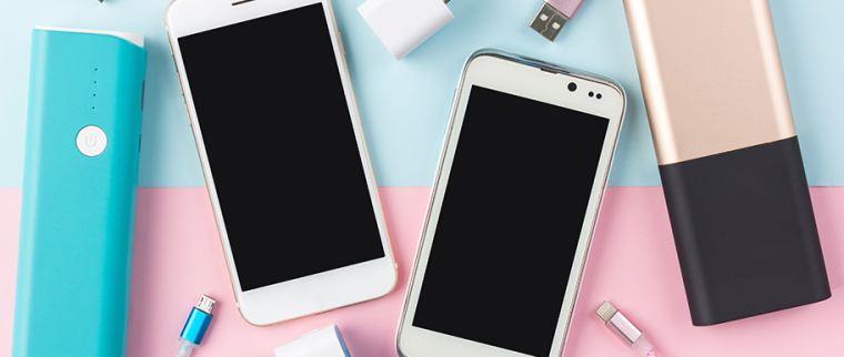 smartphone et des accessoires